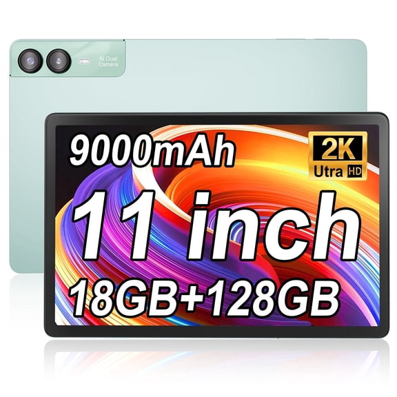 Portable Pad Gift Multi Window Display Big Screen Fully Laminated Screen 6GB + 12GB for Family Friends Study Entertainment Green