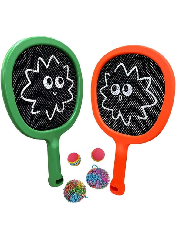 Portable Paddles and Bouncy Balls Set for Kids or Adults’ Indoor Outdoor Activities