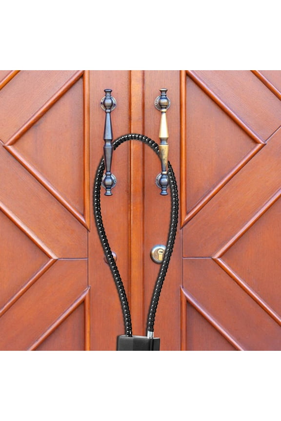 Portable Padlock Waterproof Rustproof with 2 Keys Durable Cable Luggage Locks for Gate Cabinet Storage Case Small Fences Baggage Black