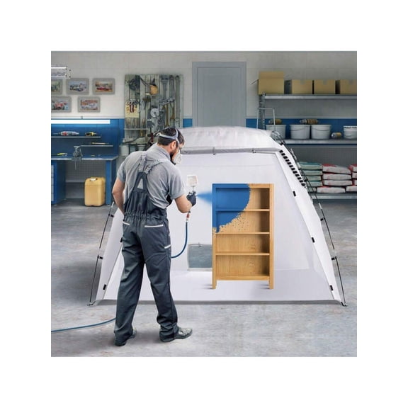 Portable Paint Booth, Larger Spray Paint Tent With Built-In Floor, Mesh Screen, Exhaust Window And Storage Bag, Painting Tent Station For Furniture DIY Hobby Tool