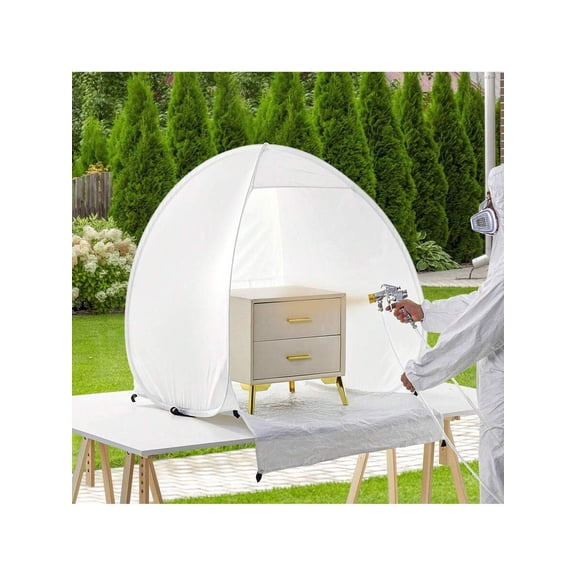 Portable Paint Booth, Larger Spray Paint Tent With Built-In Floor, Mesh Screen, Exhaust Window And Storage Bag, Painting Tent Station For Furniture DIY Hobby Tool