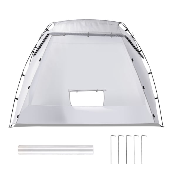 Portable Paint Booth Larger Spray Paint Tent with Built-in Floor Mesh Screen Painting Tent Station for Furniture