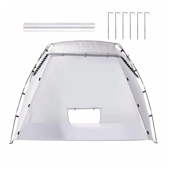 Portable Paint Booth Tent, 7.5x5.2x5.2ft Spray Paint Shelter with Floor & Mesh Screen