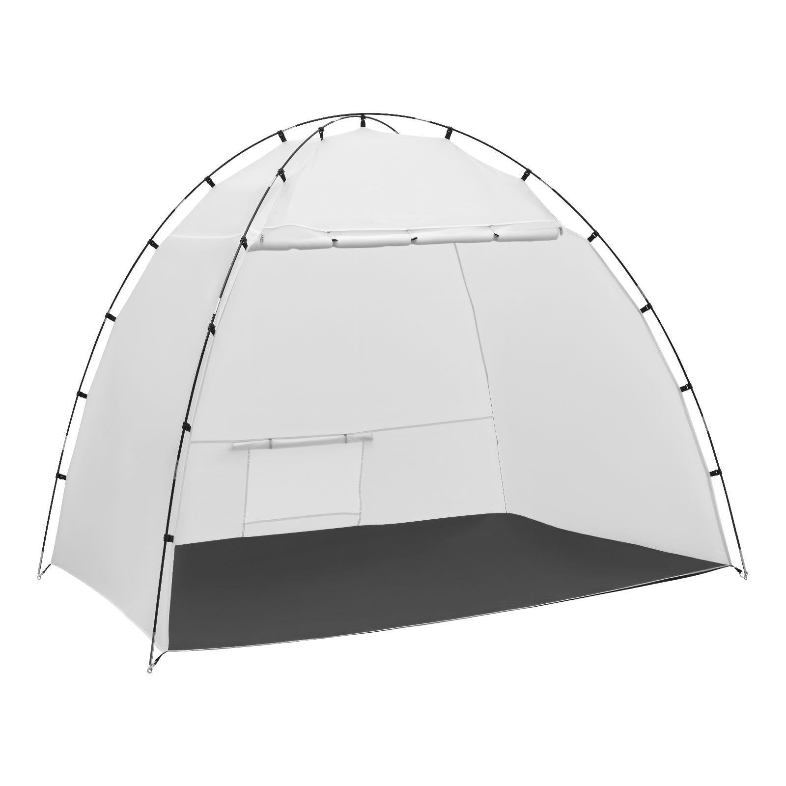 Portable Spray Paint Tent 91.7x67.7x74.8 Inches with Workbench Built-in Floor Mesh Screen for Cabinets Chairs Tables
