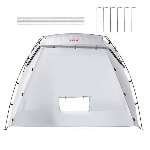 Portable Paint Booth with Built in Floor and Mesh Screen 7.5x5.2x5.2ft Spray Paint Tent for Furniture DIY Hobby Tool