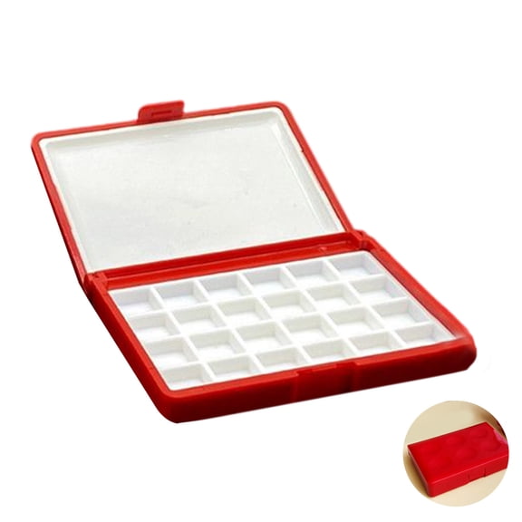 Portable Paint Storage Box 12 Well 24 Well Watercolor Paint Storage Case Folding Paint Storage Box Paint Mixing Tray