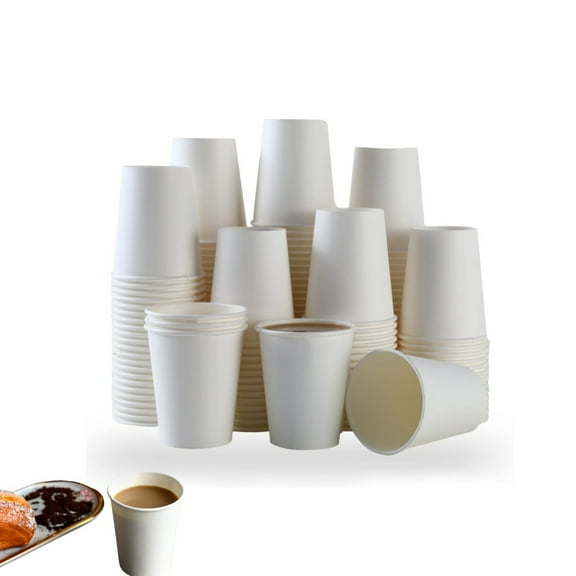 Portable Paper Cups,TGY Durable Hot Coffee Cups,Pack of 100,Disposable,12 oz Single-Use Paper Glasses for Office,Travel and Events