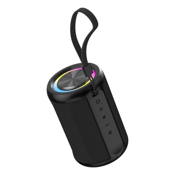 Portable Bluetooth Speaker with 12W Loud Sound, IPX5 Waterproof, 24H Playtime, LED Light Show, Bluetooth 5.0, TWS Pairing – for Outdoor, Shower, Travel, Party, Gift