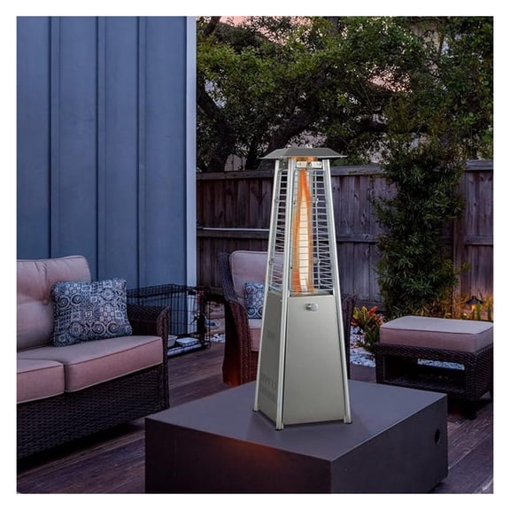 Portable Patio Heater, 10,000 BTU Outdoor Heater with Stainless Steel Burner, Tip-Over & Flameout Protection, 34" Mini Outdoor Heaters for Patio, Porch, Deck