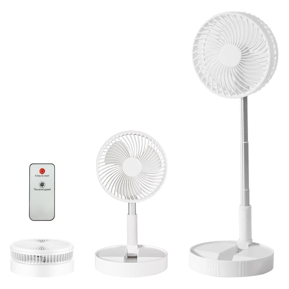Portable Pedestal Fan, Foldaway Standing Fan Foldable Desk Fan, Remote ...