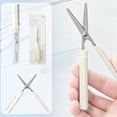 thumbnail image 1 of Portable Pen Style Scissors with Safety Rounded Tip - Stainless Steel Blades for Office Travel, Compact Lightweight Design with Protective Cover for Safe Use,Beige, 1 of 5