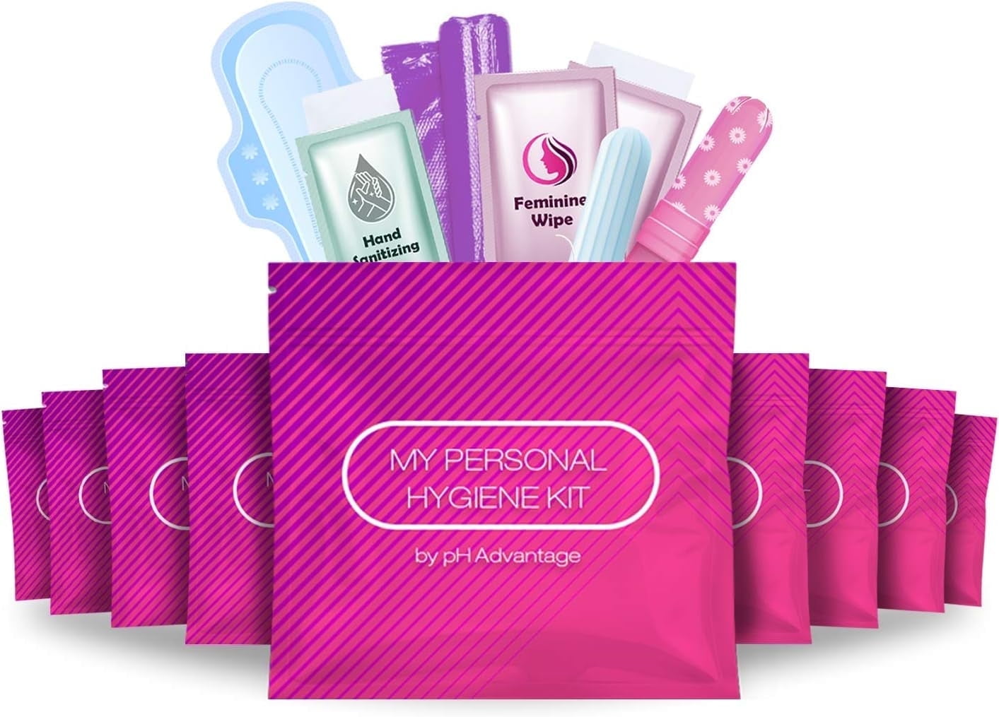 Essential Period Pouch for Teen Girls in School, Travel, and Daily Use - 10 Piece Toiletry Kit
