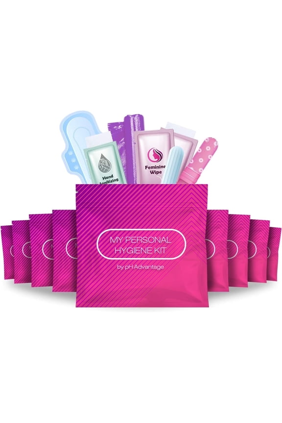 Essential Period Pouch for Teen Girls in School, Travel, and Daily Use - 10 Piece Toiletry Kit