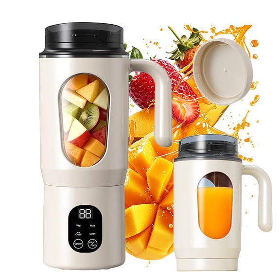 Portable Personal Blender 19.6 OZ/580 ML Juicer, USB C Rechargeable Personal Blender, Small Smoothie & Shake Maker with 12 Blades, Compact Travel Mini Juicer Cup with Extra Lid for Home, Gym
