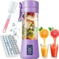 thumbnail image 1 of Portable Personal Blender, Mini Blender for Shakes Smoothies, Juicer Cup with 6Blades Electric USB Rechargeable Handheld, 380ml, Purple, 1 of 9