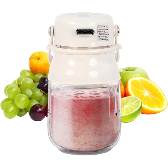 Portable Personal Blender - Rechargeable Electric Juicer Bottle Cordless Blender Mixer Maker Shaker For Drink Coffee Shakes Protein Kitchen Travel Outdoor Picnic