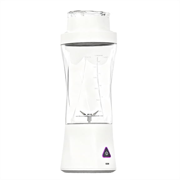 Portable Personal Blender for Shakes and Juicing, Travel Friendly with Detachable Cup, White, Plastic, Rechargeable and Easy Clean