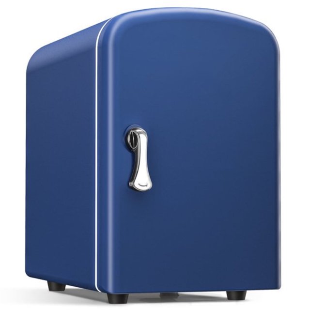 Portable Personal Fridge, Freon Free 4 Liter Mini Fridge with Cooling and Warming, AC/DC Energy Saving Refrigerator, Blue
