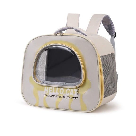 Portable Pet Backpack for Travel - Breathable, Waterproof, Lightweight Dog Carrier with Transparent Window and Ventilation System - Ideal for Small Animals like Cats, Puppies, and More