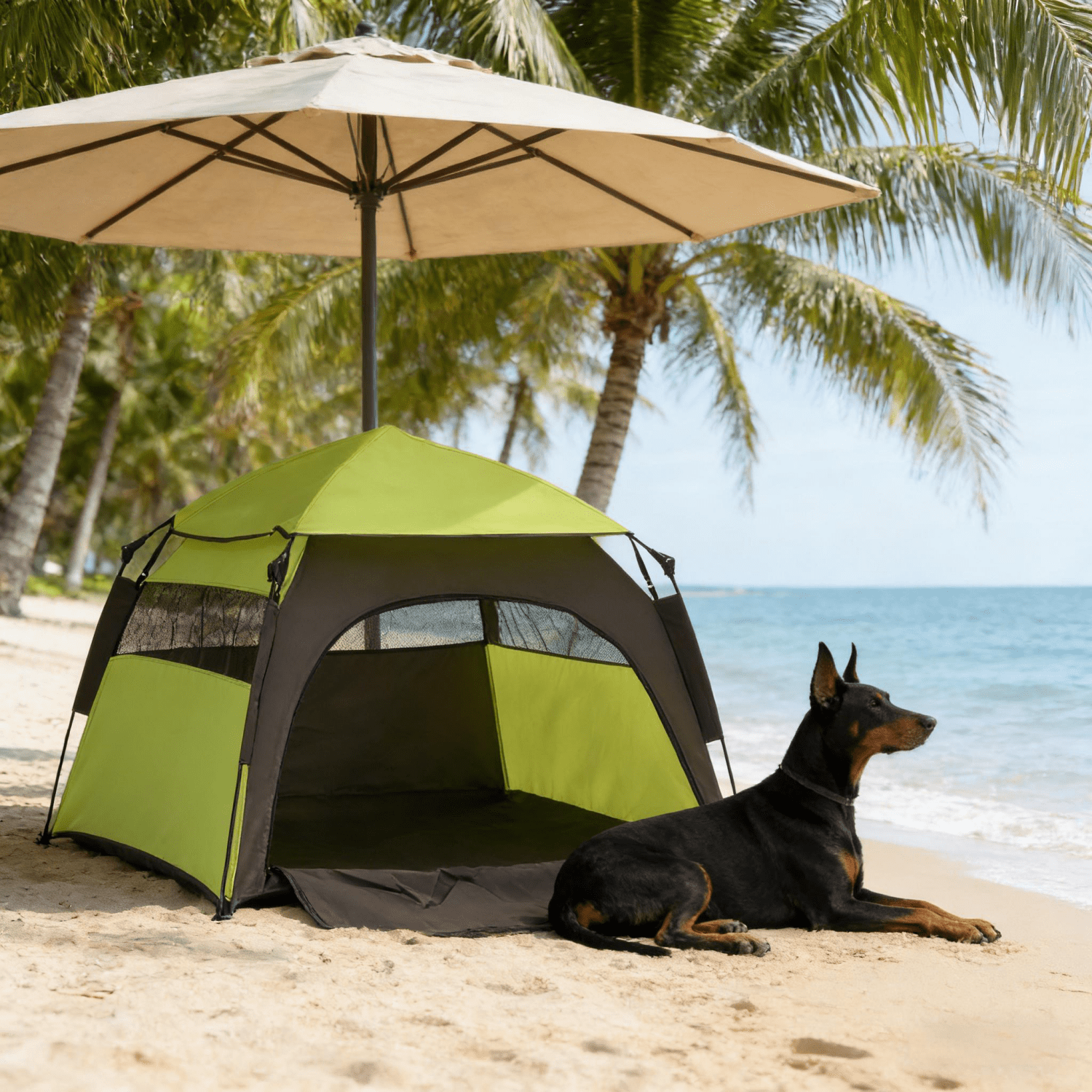 Portable Pet Camping Tent, Pop Up Dog Tent