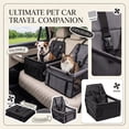 thumbnail image 1 of Portable Pet Car Seat Carrier for Small Dogs Cats, Breathable Mesh Travel Booster Bag with Safety Harness for Car Trips Road Trips Pet Owners 16 Inch Gray, 1 of 5