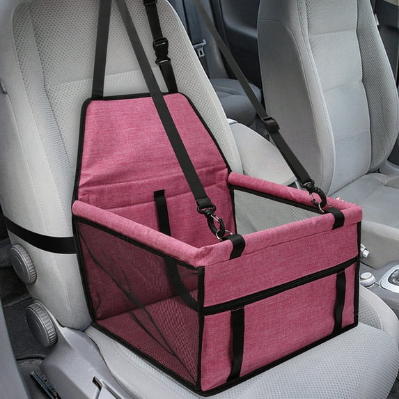Portable Pet Car Seat Folding Reinforce Car Booster Seat for Dog Cat Breathable Travel Bag with Seat Belt