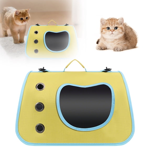 Portable Pet Carrier Backpack for Cats,Small Dogs,Rabbits,Birds Hedgehogs Lightweight Travel Carrier Bag with Breathable Design, Adjustable Strap Vet Visit,Outdoor Hangbag for Turtles Squirrels