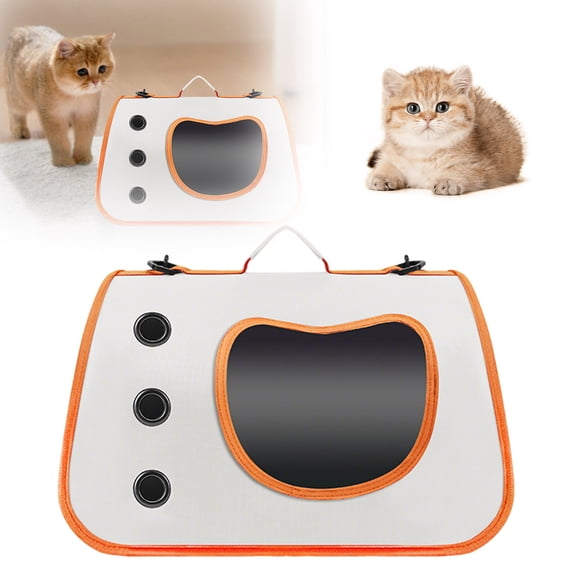 Portable Pet Carrier Backpack for Cats,Small Dogs,Rabbits,Birds Hedgehogs Lightweight Travel Carrier Bag with Breathable Design, Adjustable Strap Vet Visit,Outdoor Hangbag for Turtles Squirrels