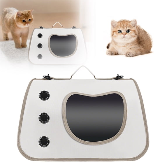 Portable Pet Carrier Backpack for Cats,Small Dogs,Rabbits,Birds Hedgehogs Lightweight Travel Carrier Bag with Breathable Design, Adjustable Strap Vet Visit,Outdoor Hangbag for Turtles Squirrels