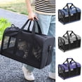 thumbnail image 1 of Portable Pet Carrier Bag Breathable Mesh, Anti-Lost Pocket, Smooth Zipper – Ideal for Puppy and Cat Travel, 1 of 9