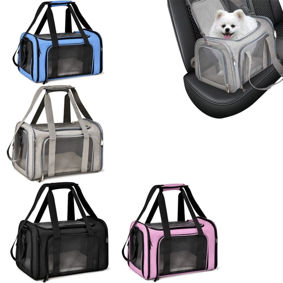 Portable Pet Carrier Travel Bag for Cats and Dogs Soft-Sided Carrier with Ventilation and Security Features Easy to Carry for Vet Visits and Airline Approved Pet Travel Carrier