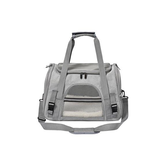 Portable Pet Carrier For Travel Hand Held Single Shoulder Or Cross Body Carry Options Foldable Design For Easy Storage Breathable Mesh And Transparent Front For Pet Visibility