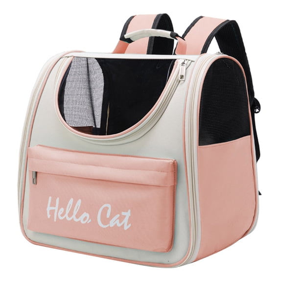 Portable Pet Cats for Bag Polyester Big Capacity Washable with Safety Straps Backpack Breathable Mesh