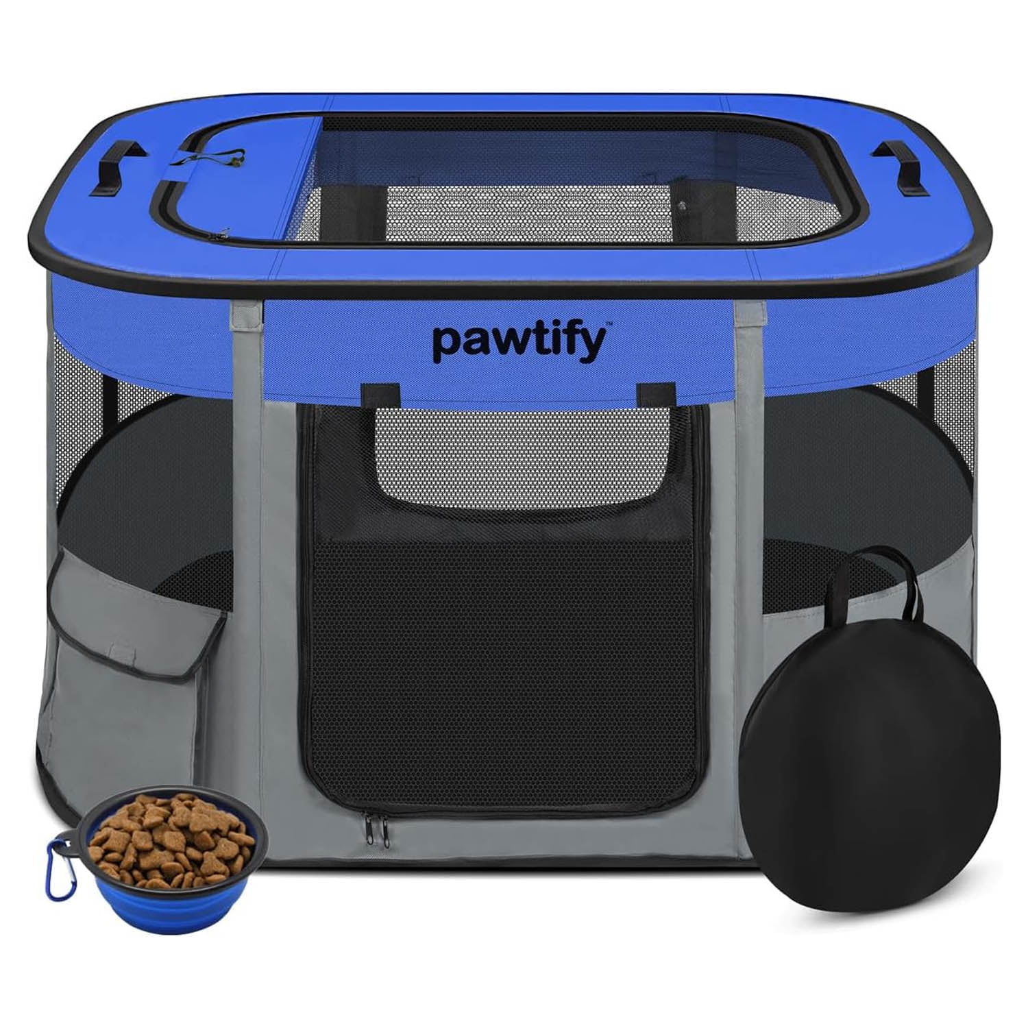 Portable Pet Dog Playpen Indoor Outdoor Use + Carrying Case & Travel
