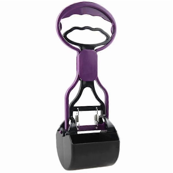Portable Pet Dog Waste Pick Up Pooper Scooper Hygienic Walking Poop Picker Scoop Grabber1pcs-purple)