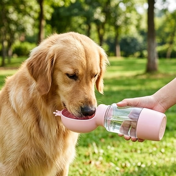 Portable Pet Drinking Cup for Outdoor Use, Combines Small Water Cup and Food Cup, Leak Proof Portable Hydration Feeder, Convenient Travel Hiking Walking Accessory for Dogs Cats Pets