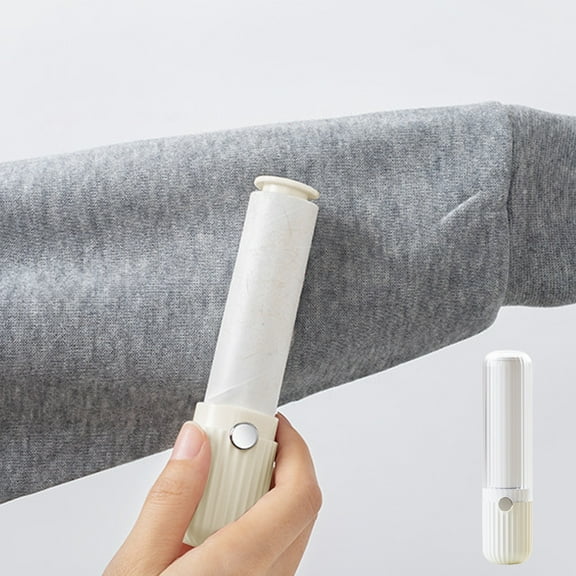 Portable Pet Hair Remover Roller with Extra Long Handle | Large 3.14" Adhesive Roll | Reusable Floor Lint Roller for Furniture, Rugs & Curtains | Includes 1 Refill Roll