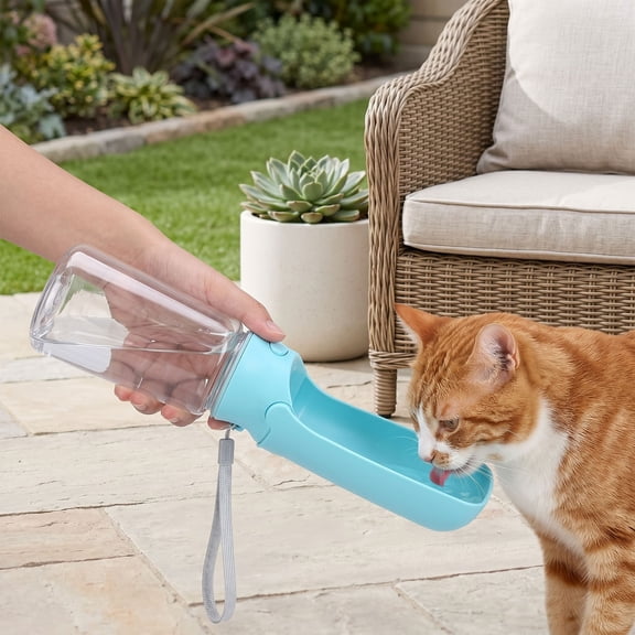 Portable Pet Hydration Solution for Cats and Dogs Ideal Outdoor Water Dispenser Travel Drinking Bottle 27X8cm