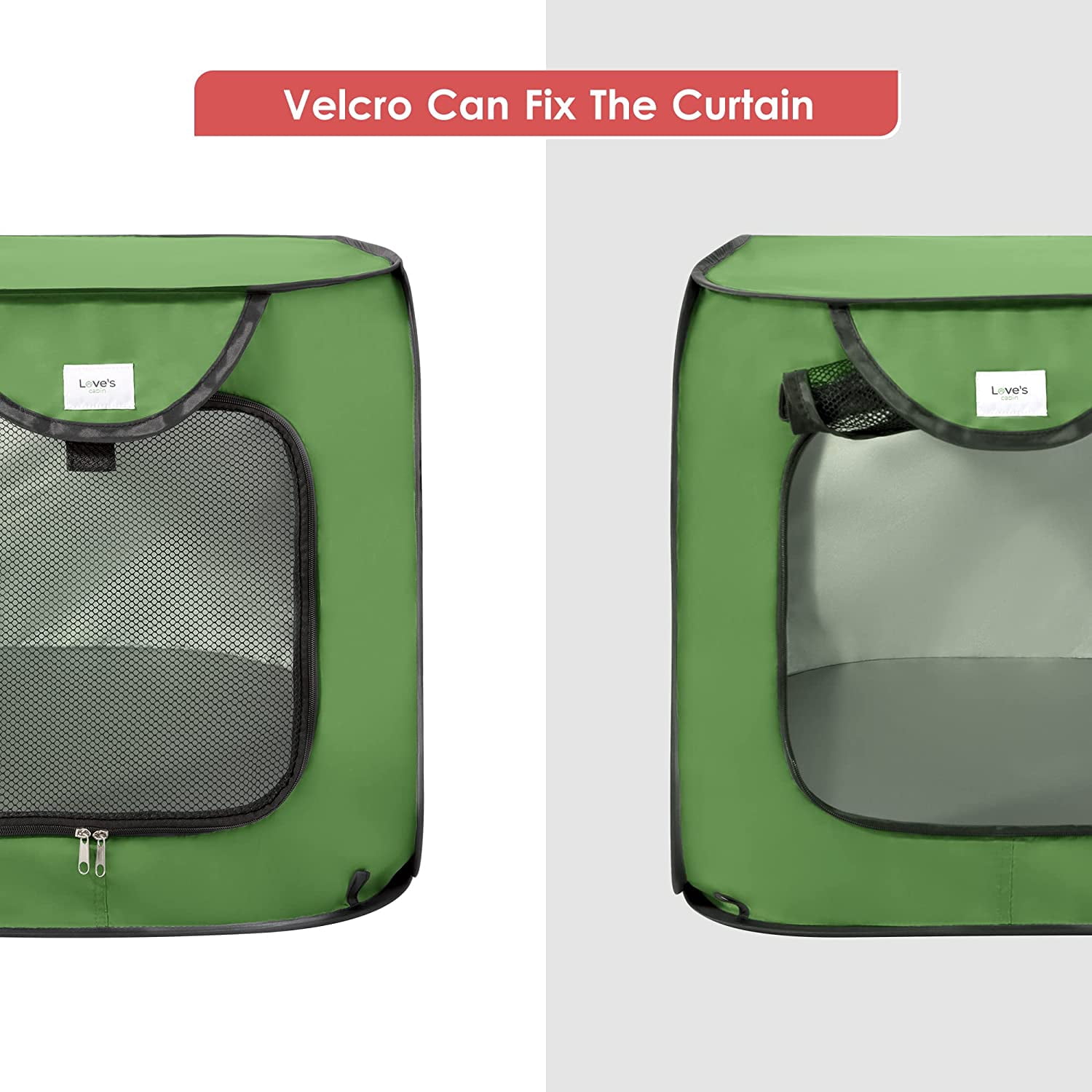 Portable Pet Kennel for Dogs & Cats, Green 36in Large, Collapsible Car  Bed