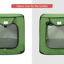 Portable Pet Kennel for Dogs & Cats, Green 36in Large, Collapsible Car  Bed