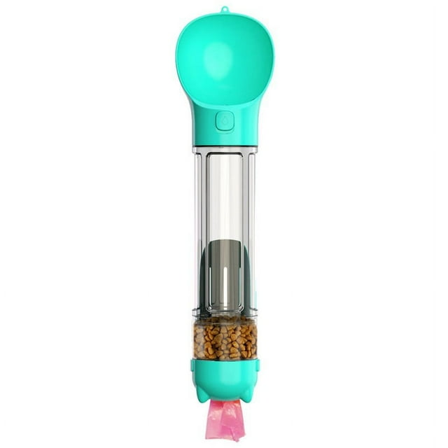 Portable Pet Outdoor Outing Water Food Cup Set, Multifunctional 500ml Water Capacity Bottle + Toilet Bag Box + Dog Food Box