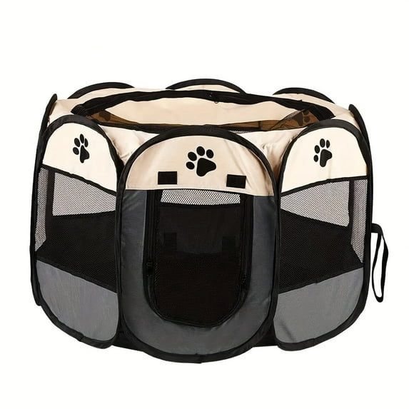 Portable Pet Playpen, Dog Playpen Foldable Pet Exercise Pen Tents Cat House Playground for Puppy Kitten Indoor Outdoor Travel Camping Use