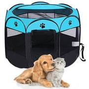 Portable Pet Playpen, Foldable Pop-up Dog Kennel Tent for Cat Puppy