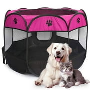 Portable Pet Playpen for Dog Cat Puppy, Apphome Foldable Pop-up Dog Kennel Tent for Indoor Outdoor Travel Camping Use, Large Size 45x23