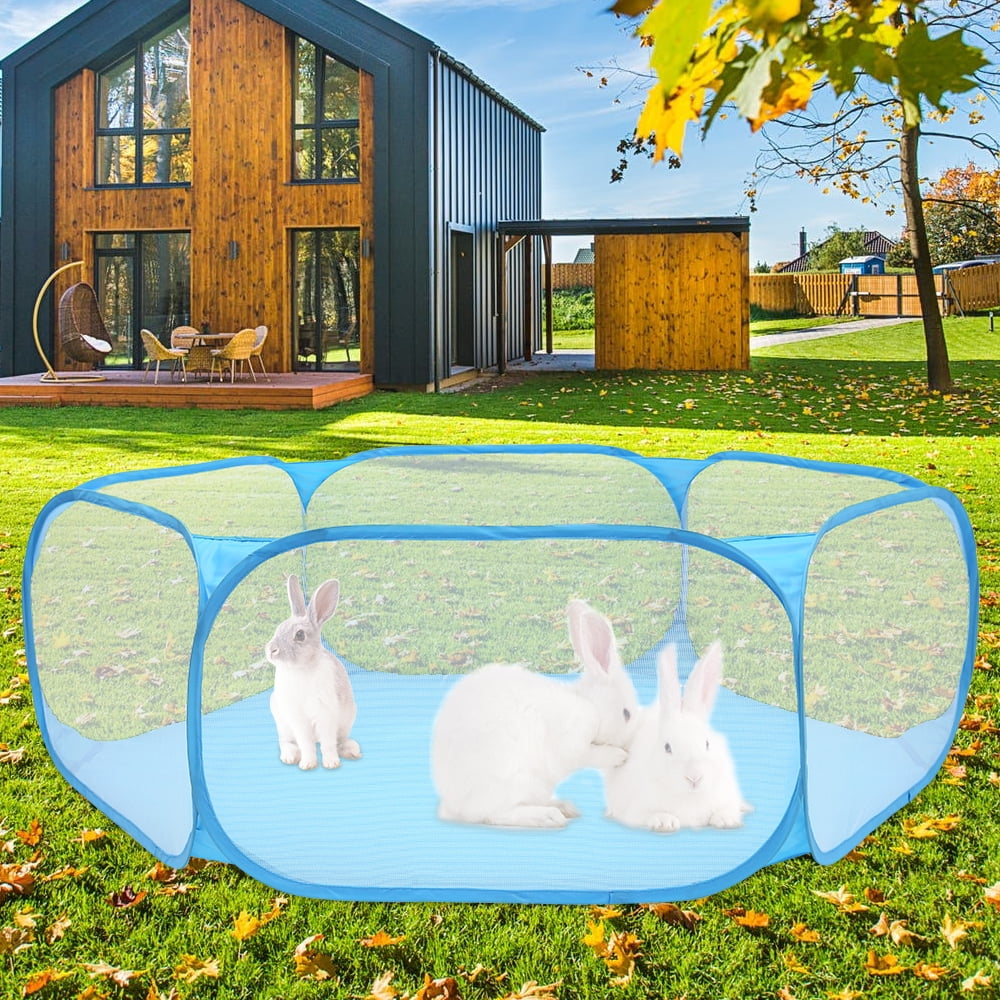 Portable Pet Playpen for Puppy Dog Kitten Cat, Lightweight Fabric Playpen with Breathable Mesh