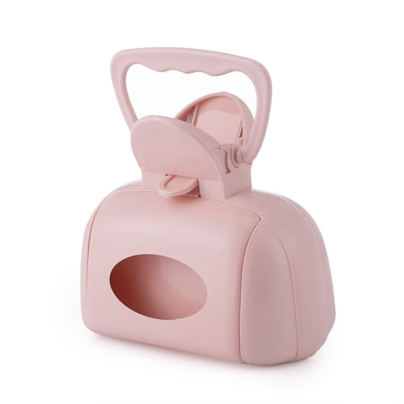 Portable Pet Poop Collector One-Handed Clamping Design Labor-Saving Hygienic Waste Catching Scooper for Daily Outdoor Walking Waste Cleaning of Dogs and Cats(Pink-16.5x10.3cm)