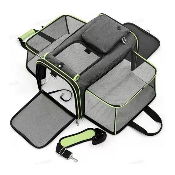 Portable Pet Shoulder Bag Cat Carrier Breathable Puppy Cat Bag Outdoor Travel Backpack Pet Dog Cat Transport Carrying Handbag (Green)