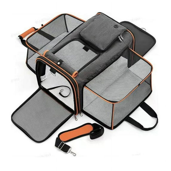 Portable Pet Shoulder Bag Cat Carrier Breathable Puppy Cat Bag Outdoor Travel Backpack Pet Dog Cat Transport Carrying Handbag (Orange)