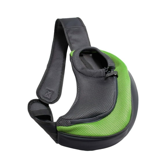 Portable Pet Sling Carrier Bag for Small Dogs or Cats | Breathable Mesh Chest Backpack | Adjustable Shoulder Strap | Padded Bottom | Secure Safety Hook | Lightweight Travel Tote | Holds up to 6 lbs