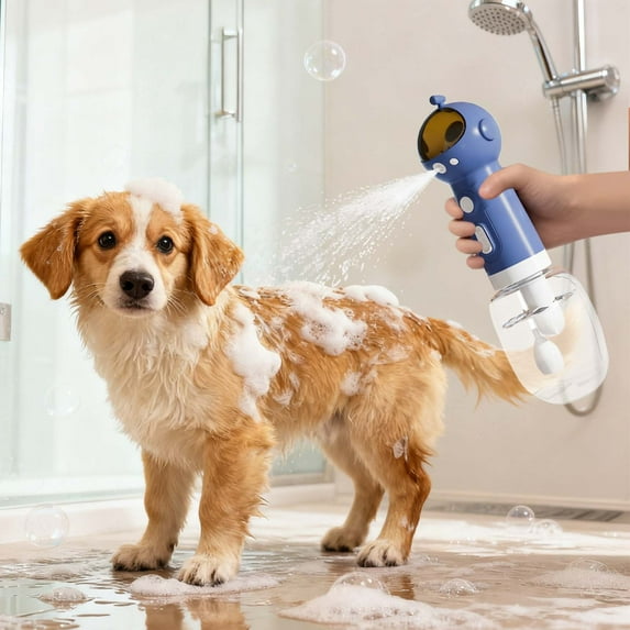 Portable Pet Sprayer Shampoo Grooming Tool With Foam Function For Easy Outdoor Garden Bathing And Efficient Dog Washing Care